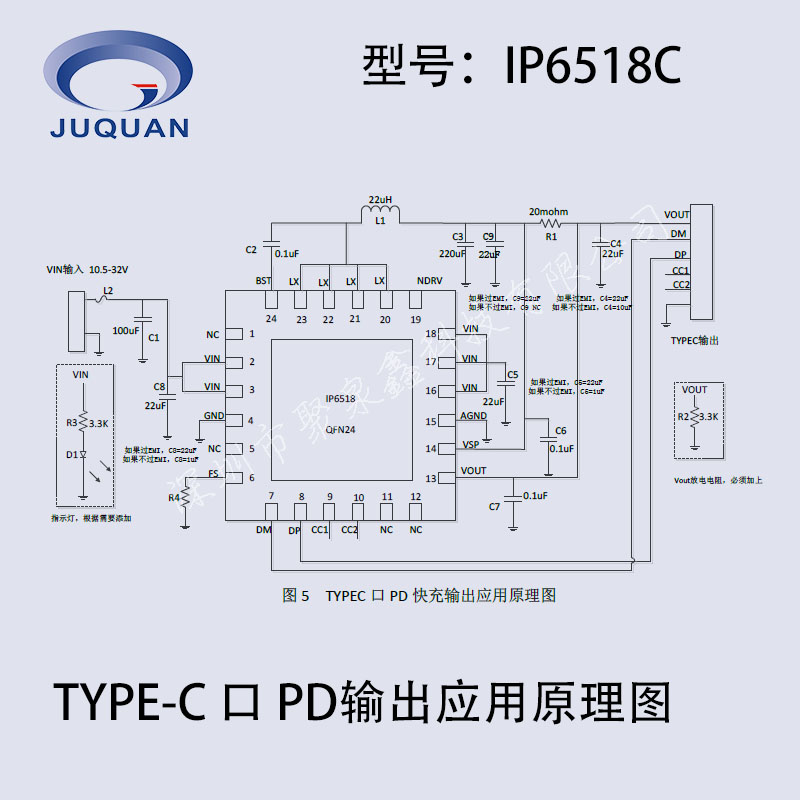 2帶PTYPE-C接口PD、QC3.0協(xié)議等